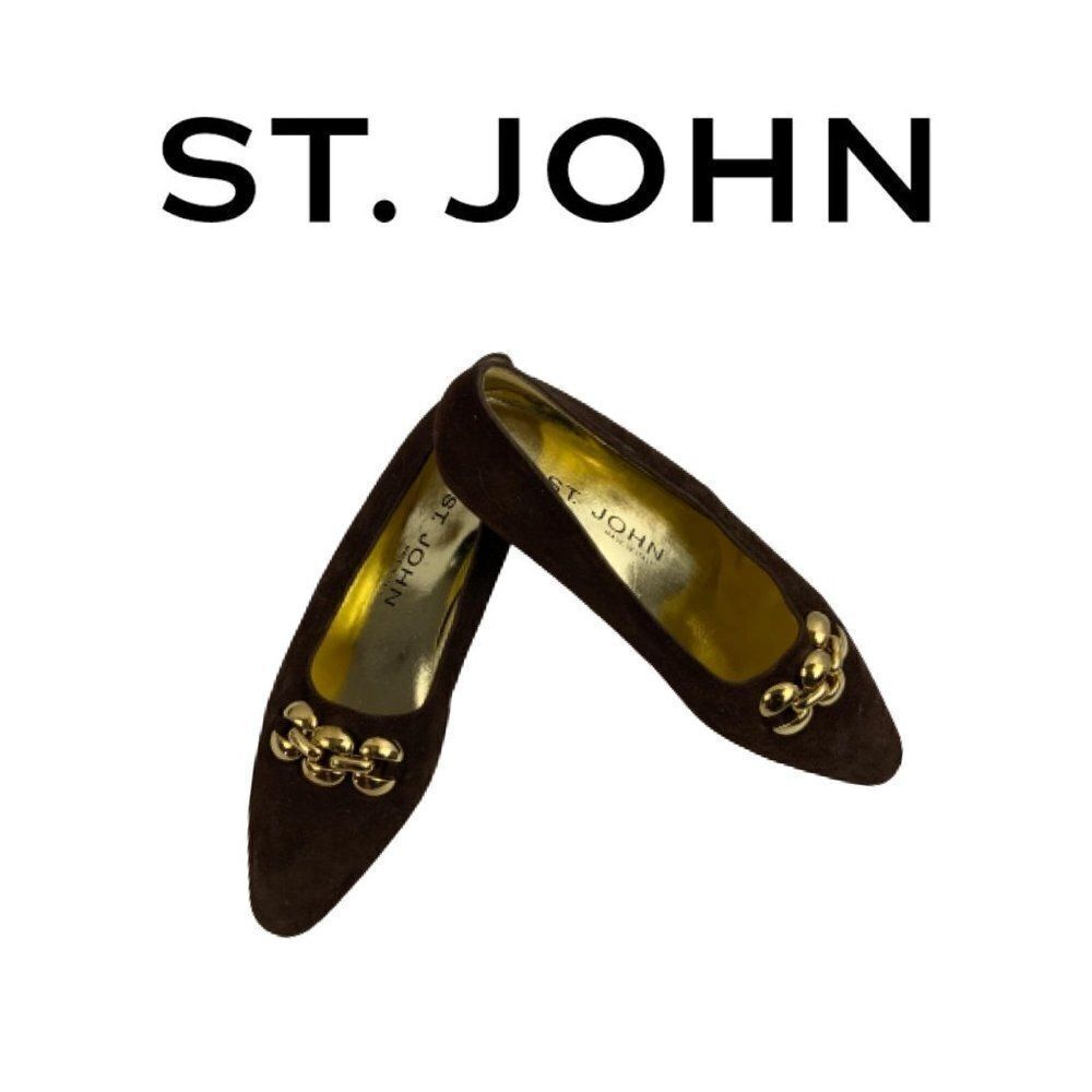St. John Brown Flat Shoes  Sz 6.5B